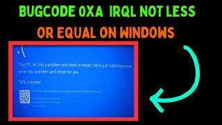 How to Fix Bugcode 0xA IRQLNOTLESSOREQUAL Error on Windows 11 [upl. by Eico]