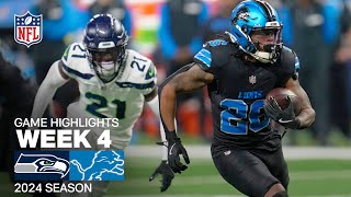 Seattle Seahawks vs Detroit Lions  2024 Week 4 Game Highlights [upl. by Holds78]