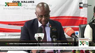 ENERGY REGULATION BOARD ERB OF ZAMBIA 2023 MEDIA BRIEFING  ERB [upl. by Elolcin]