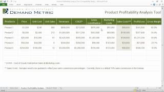 Product Profitability Analysis Template [upl. by Atnoved]