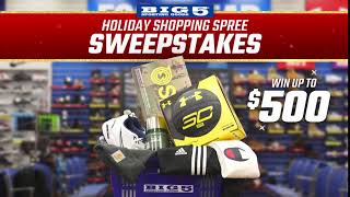 WIn a Holiday Shopping Spree  Big 5 Sporting Goods [upl. by Eilloh]