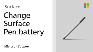 How to change the battery on your Surface Pen with no clip  Microsoft [upl. by Kacie]