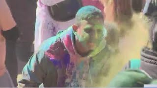 NYC communities celebrates Holi [upl. by Delphina576]