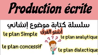 المنهجيات التي تحتاجها يوم الإمتحان الجهويproduction écriteles types de plans1bac2 bacbac libre [upl. by Pironi]