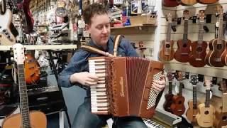 Mark plays a 343MW Serenellini 96 Bass Accordion  Hobgoblin Music Birmingham [upl. by Ayote]