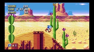 Sonic Mania Mirage Saloon Zone Act 2 Sonic 1080 HD [upl. by Marla]