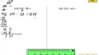 Písemné dělení dvojciferným číslem procvičování 916 31958 MM 5roč 1díl strana 46 cv 2c [upl. by Anzovin805]