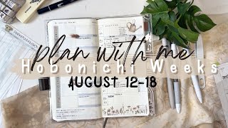 plan with me  august 1218  hobonichi weeks 2024 [upl. by Akiaki]