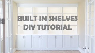 DIY Built In Shelves Tutorial  Base  Cabinets  Part I [upl. by Ofella]