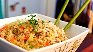 CAULIFLOWER PORK FRIED RICE [upl. by Tenej]