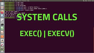 System Calls in linux  exec  execv [upl. by Budwig632]