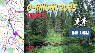 🗺️🌲ORingen 2023 H40 Etapp 5  📹Headcam Orienteering [upl. by Otreblaug849]