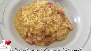 Risotto Zucca e Pancetta Delizioso primo piatto con una spolverata di rosmarino [upl. by Mcadams]