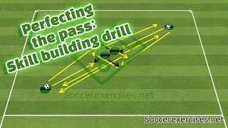 Perfecting the pass Skill building drill  Soccer Exercises  293 [upl. by Codding]