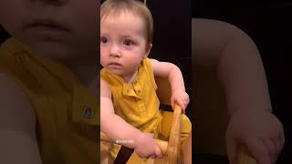 Babies reaction to hibachi fire [upl. by Ludvig]