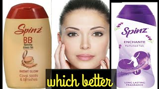 Spinz BB powderVs spinz perfume talc powder comparison review pricewhich is betterspinz powde [upl. by Gusty]