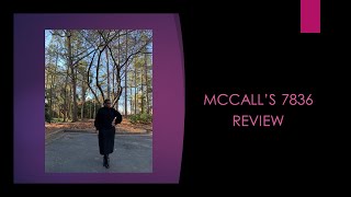 McCalls 7836 Review [upl. by Ahsyad]