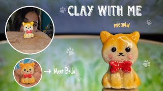 Clay art tutorial  Sculpting Bella the kitten🐱 A sweet clay cat [upl. by Ellasal182]