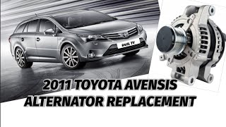 Toyota avensis t25 petrol alternator removal guide [upl. by Buyer995]