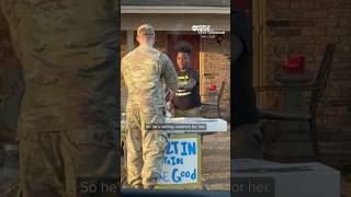 Air Force sergeant helps young boy selling cookies raise over 14000 [upl. by Anomer]