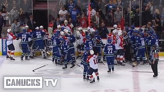 Canucks vs Panthers Bench Clearing Brawl Jan 11 2016 [upl. by Inavoy]