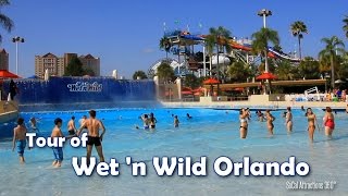 HD Tour of Wet n Wild Orlando water park [upl. by Arras]