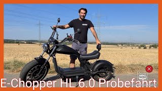 Elektroroller Probefahrt Chopper HL 60 ERoller 45 kmh Roller EScooter Motorrad Überraschung [upl. by Raymonds]