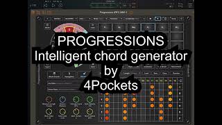 Progressions  Intelligent Chord Generator for iPad by 4Pockets [upl. by Yelhak]