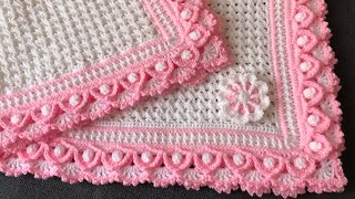 Easy crochet baby blanketcraft amp crochet blanket pattern 2361 [upl. by Saddler499]