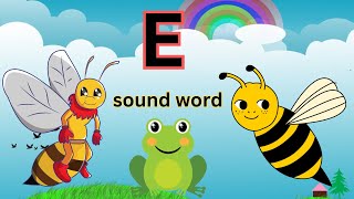 Three Letter Words  Short Vowel E Word for kids E sound Reading for beginners Practice reading [upl. by Mccreary804]