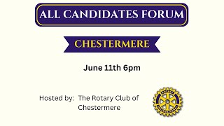 2024 Chestermere All Candidates Forum [upl. by Moureaux875]