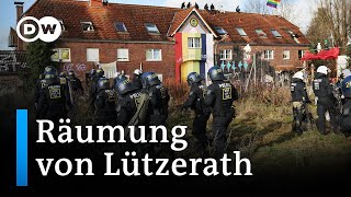 Polizei startet Räumung des von Umweltaktivisten besetzten Dorfes Lützerath  DW Deutsch [upl. by Neibaf]