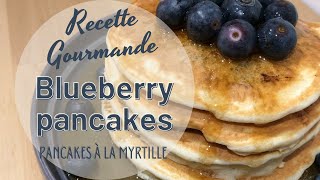 Recette facile  Pancake à la myrtille  Blueberry Pancake  HeyLittleJean [upl. by Lacee943]