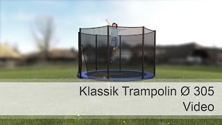 Ampel 24 Klassik Trampolin mit Netz 305 cm [upl. by Enna]