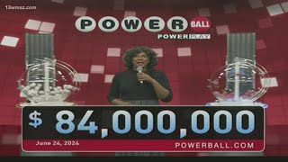 Powerball numbers June 24 2024  84 million jackpot [upl. by Meunier826]