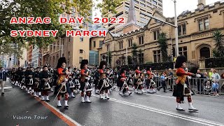 ANZAC DAY MARCH 2022 SYDNEY [upl. by Aveline421]