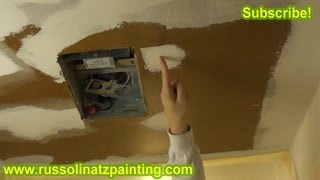 DIY Removing Popcorn Ceiling Part4  Drywall Repair amp Wall Preparation  Interior Painting [upl. by Hebe]