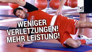 Fußballathletik 💪🏼 Zirkeltraining mit 10 Stationen ⚽️ Fußballspezifische Athletik zuhause trainieren [upl. by Telfer]