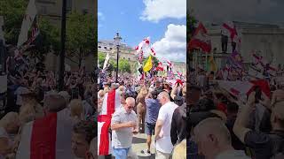 British Patriots All Sing with Pride and Passion Together Today at Trafalgar Square [upl. by Eltsirhc]