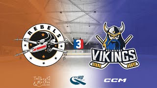 Rebels v Vikings  Div 3  29th October  IceHQ Rec League ice hockey [upl. by Heady]