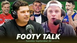 Roo amp Joey  A Brownlow Conspiracy Norm Smith Medal Predictions Cripps Dominates  Footy Talk AFL [upl. by Ehcadroj]