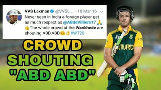 Ab de Villiers  Wankhede Mumbai crowd shouting quotABD ABDquot  IPL [upl. by Anoblav740]