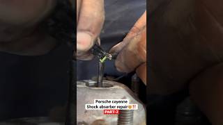 Shock absorber repair😱 amortizatoraz porsche porschecayenne suspensionrepair [upl. by Bart714]