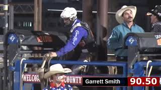 Garrett Smith Rides Legacy Pro Rodeos Scrapper for 905 to Win Cache County Fair and Rodeo [upl. by Aohsoj]