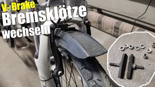 VBrake Shimano Bremse am Fahrrad wechseln einstellen amp justieren  So gehts  EBike Unikat [upl. by Chem]