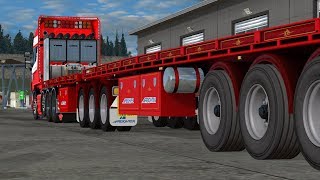 ATS amp ETS 2 132  owned trailer mod quotTriple Flatdeck Trailersquot 132 by TSA  review [upl. by Jessa859]