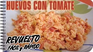 HUEVOS CON TOMATE  RECETA RÁPIDA Y FACILÍSIMA [upl. by Comstock557]