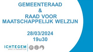 Gemeenteraad amp raad voor maatschappelijk welzijn 28032024 [upl. by Raphael195]