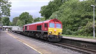 DB Cargo 66020 At Sandling Working 6B53 Wembley To Dollands Moor [upl. by Critchfield]