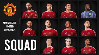 MANCHESTER UNITED Squad 20242025  Premier League [upl. by Atela]